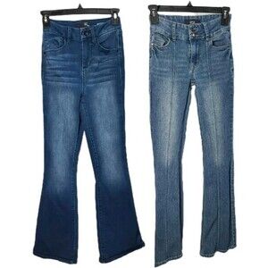 2 pc lot 1822 Denim size 00/24 Better Butter boot flare jeans Rise Supply flap
